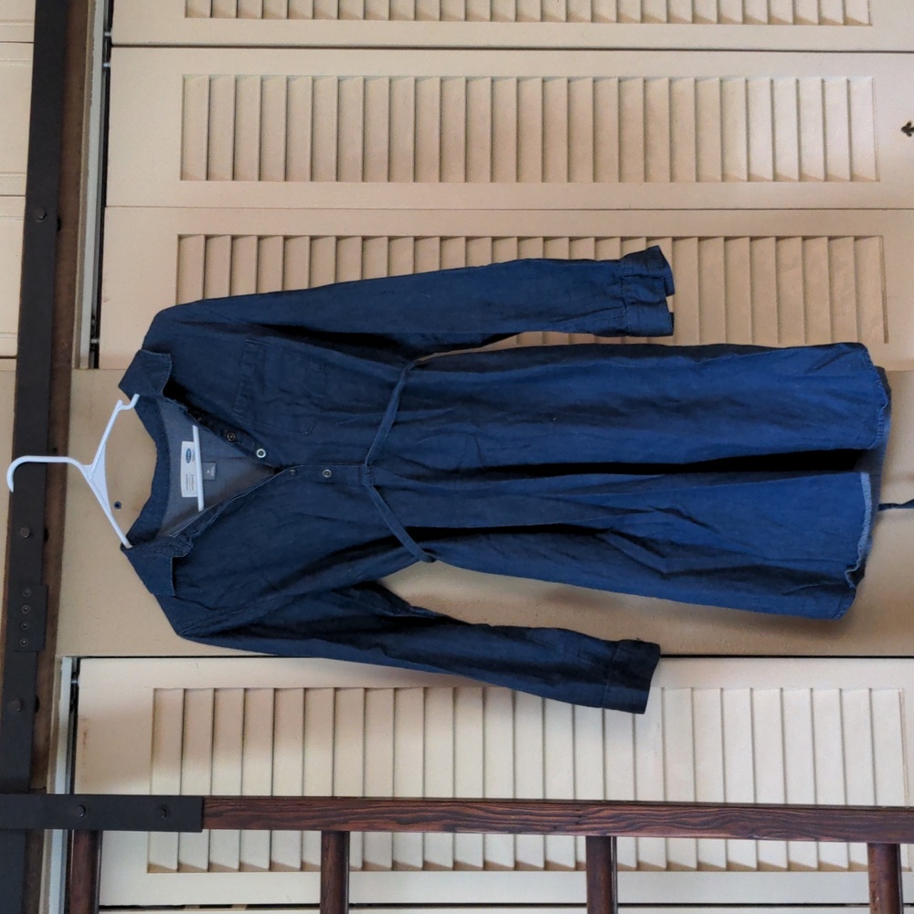 Old Navy Cotton Maternity Long Sleeve Shirt Dress Medium